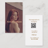 Foto fotograaf ontwerper scan QR-code bedrijf Visitekaartje (Voorkant / Achterkant)