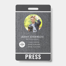 Foto Fotograaf Pers Badge