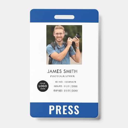 Foto Fotograaf Pers Badge (Voorzijde)