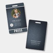 Foto Fotograaf Pers Badge (Voor- en achterkant)