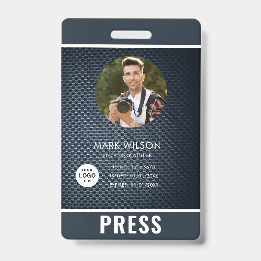 Foto Fotograaf Pers Badge (Voorzijde)