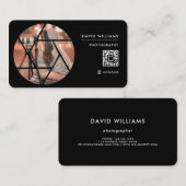 Foto Fotograaf QR Code Professioneel Zwart Visitekaartje (Voorkant / Achterkant)