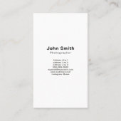Foto & Fotograaf Verticaal Visitekaartje (Achterkant)