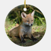 Foto Fox Wildlife Keramisch Ornament (Achterkant)