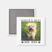 Foto Frame met Pootafdrukken 'Beste Hond Moeder te Magneet (Voorkant / Achterkant)