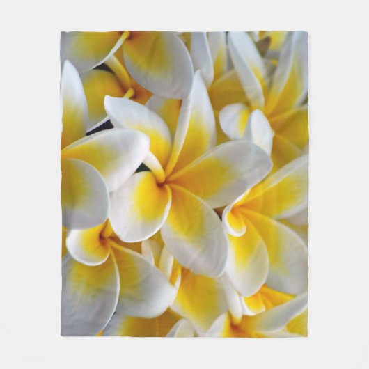 Foto Frangipani Plumeria Flower Fleece Deken (Voorkant)