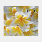 Foto Frangipani Plumeria Flower Fleece Deken (Voorkant (Horizontaal))