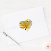 Foto Frangipani Plumeria Flower Hart Sticker (Envelop)