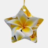 Foto Frangipani Plumeria Flower Keramisch Ornament (Achterkant)