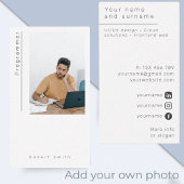 Foto freelance programmeur developer Visitekaartje