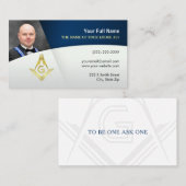 Foto Freemason-Visitekaartjes | Navy Blue Gold Visitekaartje (Voorkant / Achterkant)
