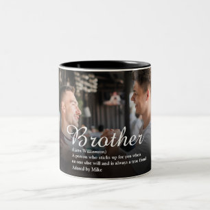 Foto Fun Modern Cool Beste Ooit Broer Definitie Tweekleurige Koffiemok