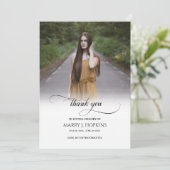 Foto Funeral Calligraphy Script Dankuwel kaarten (Staand voorkant)