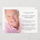 Foto Funeral Celebration of Life Invitation Kaart (Voorkant / Achterkant)