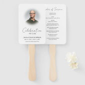 Foto Funeral Celebration of Life Order of Service Handwaaier (Voorkant en achterkant)