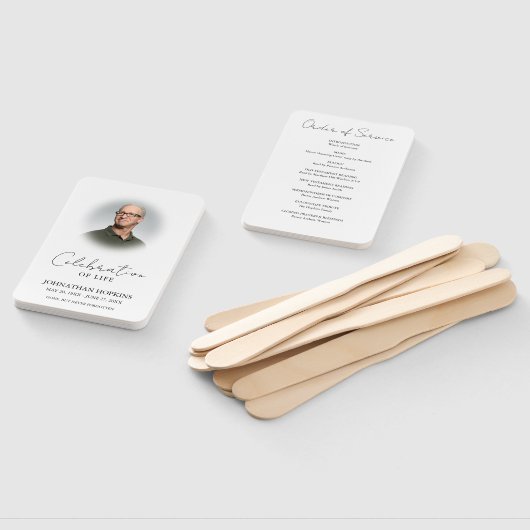 Foto Funeral Celebration of Life Order of Service Handwaaier (Niet-gemonteerd)