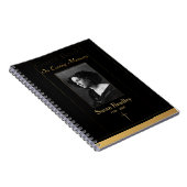 Foto: Funeral Guest Book with gold piping + Cross Notitieboek (Rechterzijde)