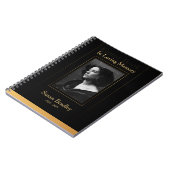 Foto Funeral GuestBook, met gouden leidingen Notitieboek (Linkerzijde)