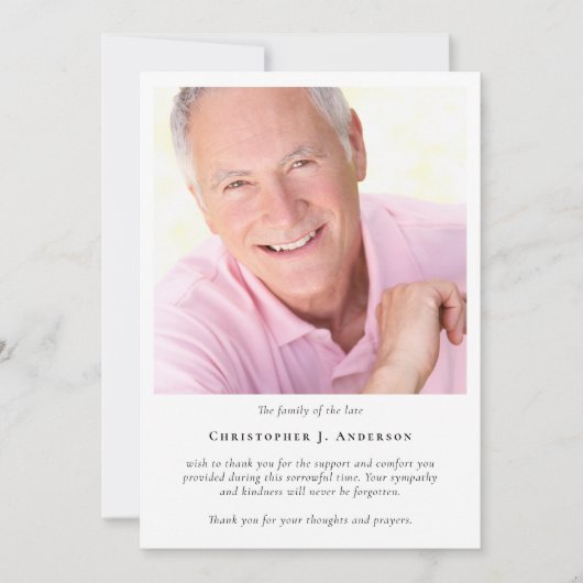 Foto: Funeral Hartelijk dank Bedankkaart (Voorkant)