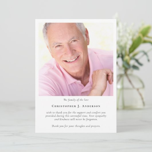 Foto: Funeral Hartelijk dank Bedankkaart (Staand voorkant)