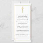 Foto: Funeral Memorial Black and Gold Prayer Kaart (Achterkant)