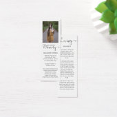 Foto Funeral Memorial Bladwijzer Card Mini Visitekaartjes (Bureau)