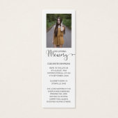 Foto Funeral Memorial Bladwijzer Card Mini Visitekaartjes (Voorkant)