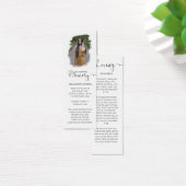 Foto Funeral Memorial Bladwijzer Card Mini Visitekaartjes (Bureau)