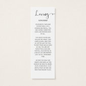 Foto Funeral Memorial Bladwijzer Card Mini Visitekaartjes (Achterkant)