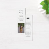 Foto: Funeral Memorial Poem Bladwijzer Card Mini Visitekaartjes (Bureau)