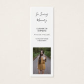 Foto: Funeral Memorial Poem Bladwijzer Card Mini Visitekaartjes (Voorkant)