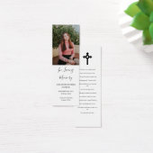 Foto Funeral Memorial Poem Bladwijzer Kaart (Bureau)