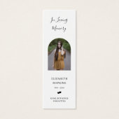 Foto Funeral Memorial Poem Bladwijzer Kaart (Voorkant)