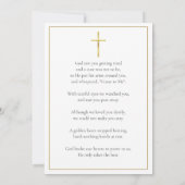 Foto Funeral Memorial Prayer Bedankkaart (Achterkant)