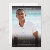 Foto Funeral Memorial Prayer Bedankkaart (Voorkant / Achterkant)