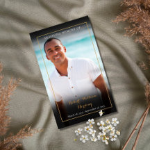 Foto Funeral Memorial Prayer-kaarten