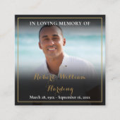 Foto Funeral Memorial Prayer Poem Kaarten Vierkante Visitekaartje (Voorkant)