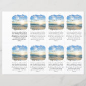 Foto Funeral Prayer Card 4,25x2,5-inch SJABLOON (Achterkant)