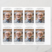 Foto Funeral Prayer Card 4,25x2,5-inch SJABLOON (Voorkant)