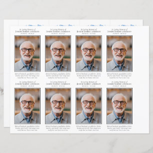 Foto Funeral Prayer Card 4,25x2,5-inch SJABLOON