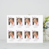 Foto Funeral Prayer Card 4,25x2,5-inch SJABLOON (Staand voorkant)