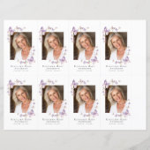 Foto Funeral Prayer Card 4,25x2,5-inch SJABLOON (Voorkant)