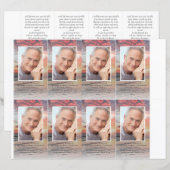 Foto Funeral Prayer Card 4,25x2,5-inch SJABLOON (Voorkant / Achterkant)