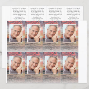 Foto Funeral Prayer Card 4,25x2,5-inch SJABLOON