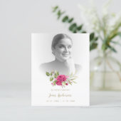 Foto Funeral Romantic Floral Garland in Pink (Staand voorkant)