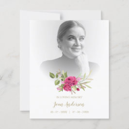 Foto Funeral Romantic Floral Garland in Pink