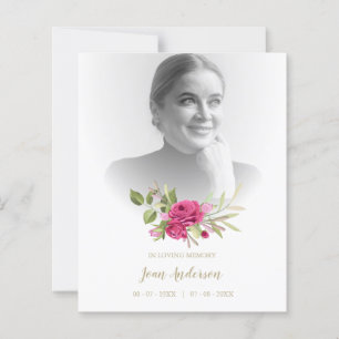 Foto Funeral Romantic Floral Garland in Pink