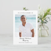 Foto Funeral Sympathie Memorial Prayer Kaarten (Staand voorkant)