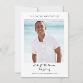 Foto Funeral Sympathie Memorial Prayer Kaarten (Voorkant)