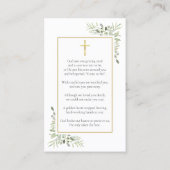 Foto: Funeral Sympathy Memorial Prayer-kaarten Visitekaartje (Achterkant)